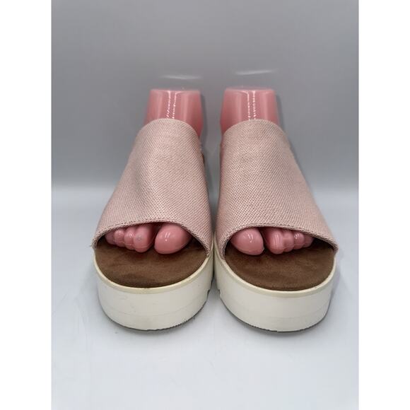 Women's Shoes TOMS‎ DIANA MULE Platform Wedge Sandals Size W 9.5 Ballet Pink - Picture 2 of 9